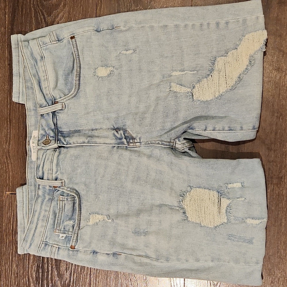 ❤️ JUDY BLUE HIGH RISE TUMMY CONTROL DISTRESSED SKINNY JEANS, 18W (34 WOMAN) - Picture 4 of 10